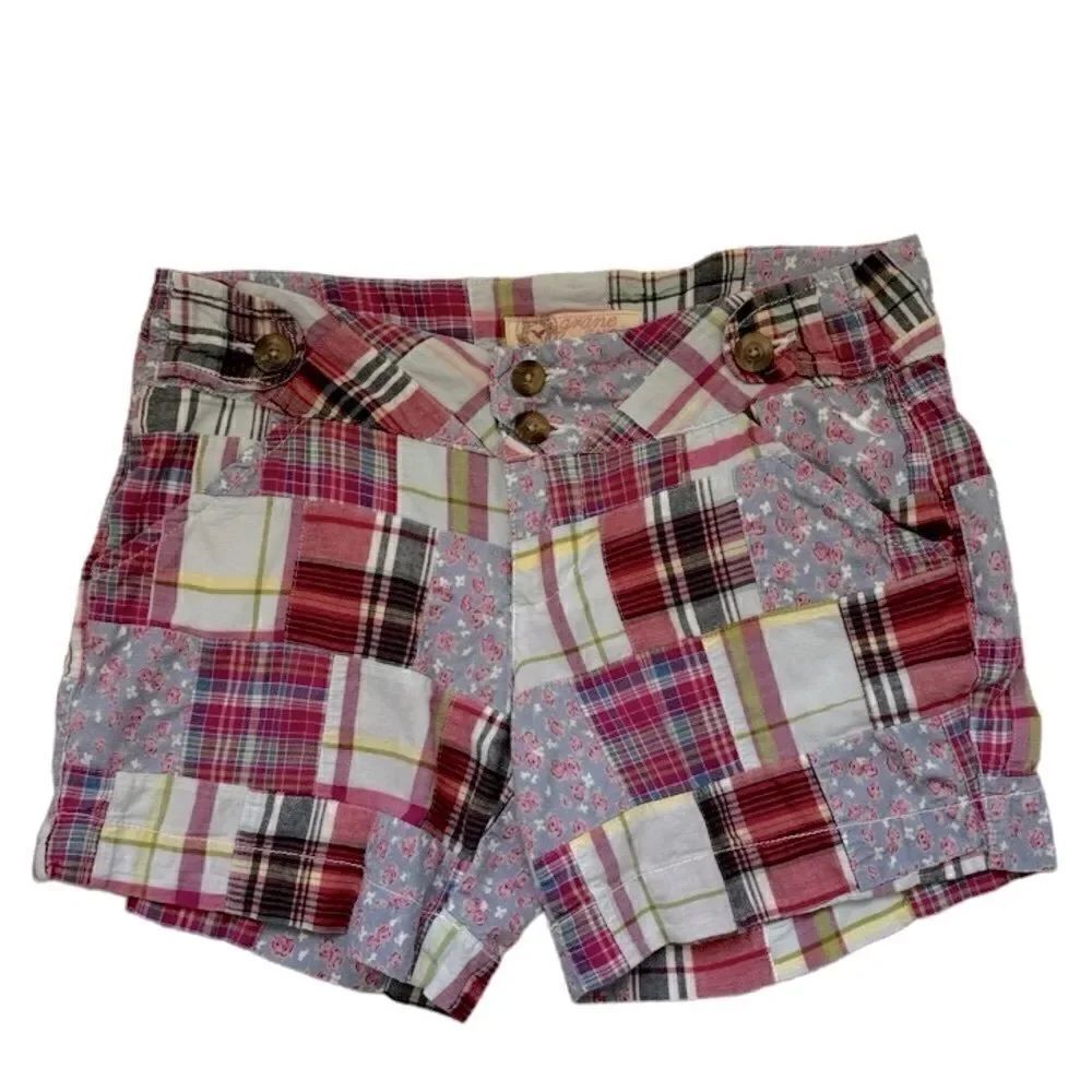 Grane Jeans Cameron Townsend Madras Shorts Pockets SZ 7 JR